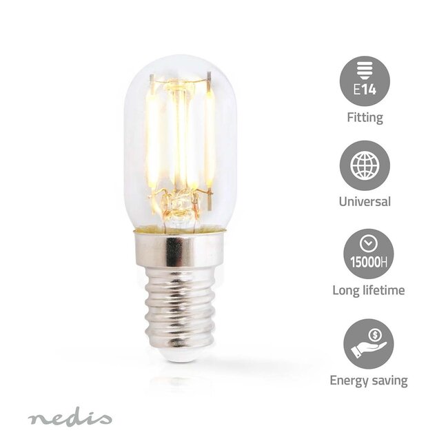 Nedis LED-lamp voor koelkast | warm wit | E14 | T22 | 1,5W
