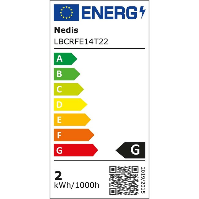 Nedis LED-lamp voor koelkast | warm wit | E14 | T22 | 1,5W