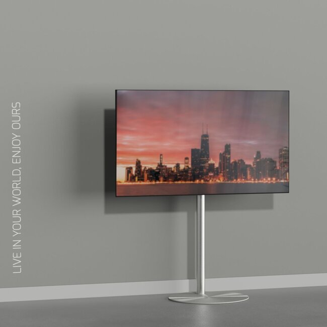 Vloerstandaard SPHERE rvs 120 cm VESA 300x300