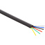 InLine® modulaire kabel, 6-aderig plat lint zwart, 100m ring