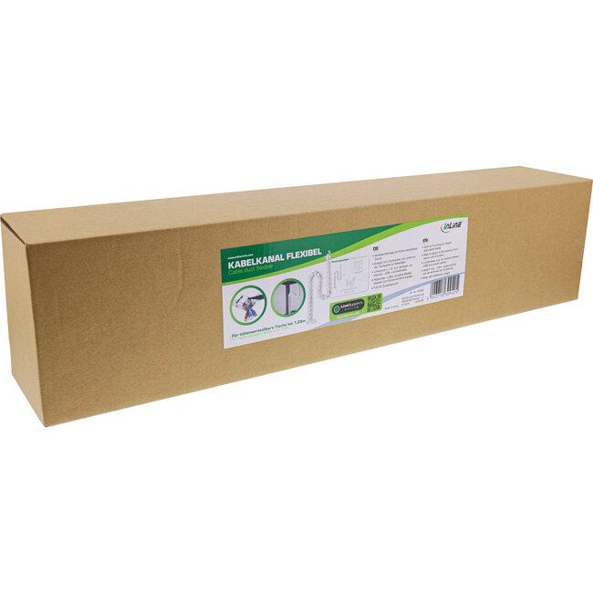 InLine® Flexibele kabelgoot voor in hoogte verstelbare tafels, wit