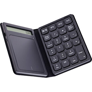 InLine InLine® Bluetooth numeriek toetsenblok met touchpad, display, opvouwbaar, zwart