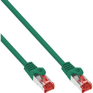InLine InLine® Patchkabel, S/FTP (PiMf), Cat.6, 250 MHz, PVC, CCA, groen, 0,5m