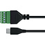 InLine® USB-C stekker naar aansluitblok, 5-pins, met kabel