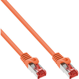 InLine InLine® Patchkabel, S/FTP (PiMf), Cat.6, 250 MHz, PVC, koper, oranje, 30m