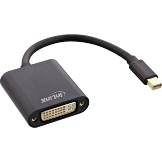InLine InLine® Mini DisplayPort naar DVI adapter Aluminium, zwart, 0,15 m