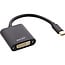 InLine® Mini DisplayPort naar DVI adapter Aluminium, zwart, 0,15 m