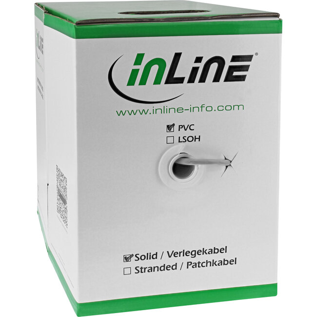 InLine® Installatiekabel, F/UTP, Cat.5e, AWG24 CCA, PVC, 100m
