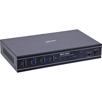 InLine InLine® KVM-schakelaar, 2-weg, HDMI, 8K@60Hz, USB 3.2, met IR & RS-232