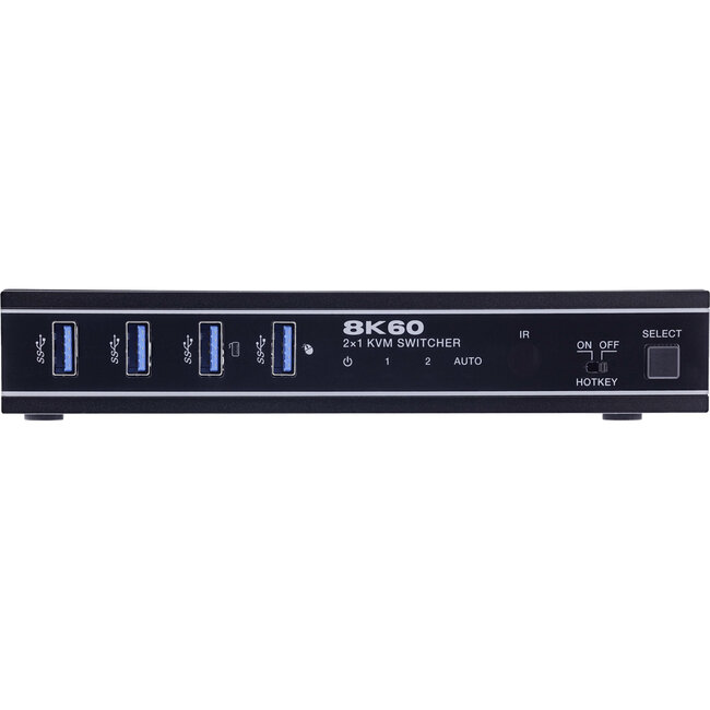 InLine® KVM-schakelaar, 2-weg, HDMI, 8K@60Hz, USB 3.2, met IR & RS-232