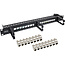InLine® patchpaneel Cat.6A 16-voudig, met 3 beugels, 16 keystones, 19", 1U,zwart