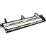 InLine® patchpaneel Cat.6A 16-voudig, met 3 beugels, 16 keystones, 19", 1U,zwart