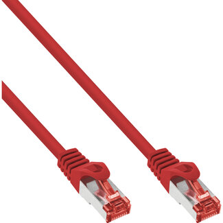 InLine InLine® Patchkabel, S/FTP (PiMf), Cat.6, halogeenvrij, koper, rood, 0,3m