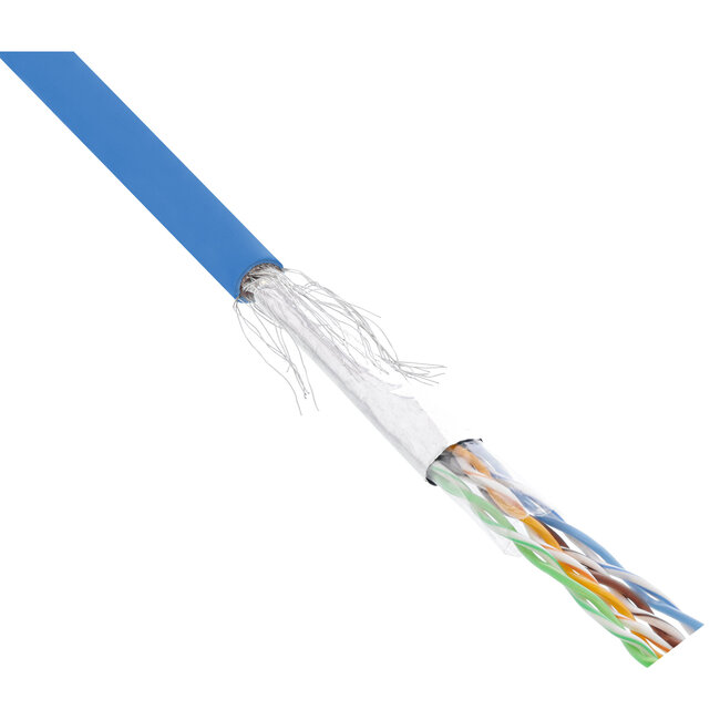 InLine® Patchkabel Cat.5e, blauw, SF/UTP, AWG26, PVC, 100m