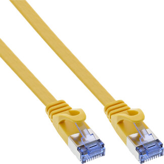 InLine InLine® Patchkabel plat, U/FTP, Cat.6A, geel, 10 m