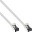 InLine® Patchkabel plat, U/FTP, Cat.8.1, TPE halogeenvrij, wit, 0,3m