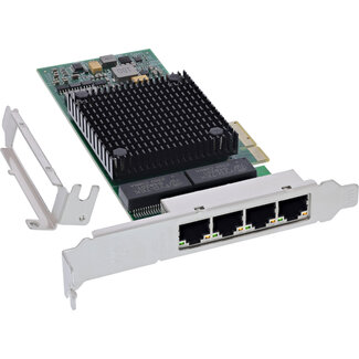 InLine InLine® Quad Gigabit netwerkkaart, 4x RJ45 1 Gb/s, PCIe x4