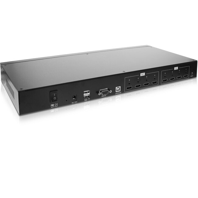 InLine® HDMI 4x4 Multi View Matrix / video wall switch, 4 input-4 output