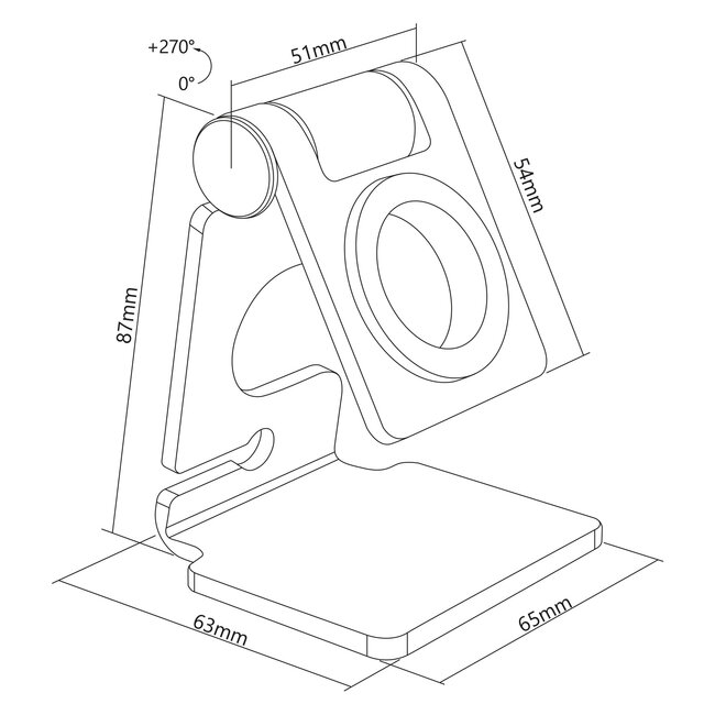 InLine® aluminium houder voor de Apple Watch