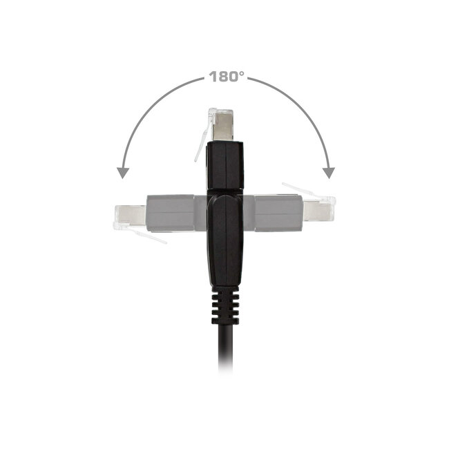 InLine® Patchkabel 180°, S/FTP (PiMf), Cat.6A, halogeenvrij, 1m