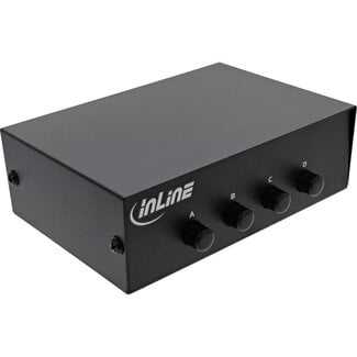 InLine InLine® seriële schakelaar handmatig 4-voudig, RS232, 9-pins Sub-D