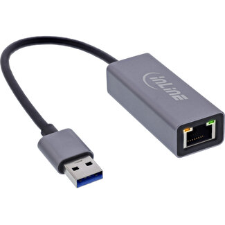 InLine InLine® USB 3.2 netwerkadapterkabel, USB-A naar RJ45 Gigabit netwerk