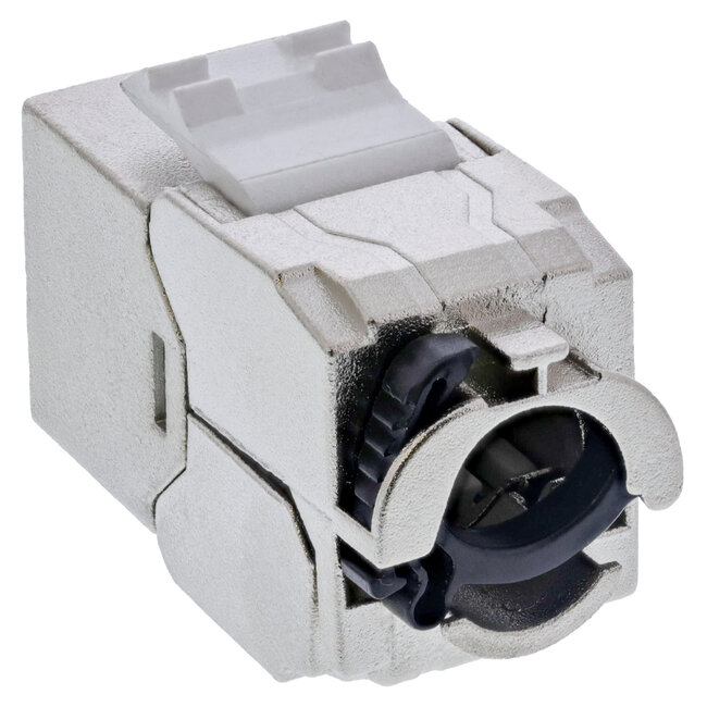 InLine® Keystone RJ45 female, SNAP-In, Cat.6A, geïntegreerde kabelbinder, 10St.