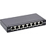 InLine® patchpaneel Cat.6A 8-voudig 0,5U voor bureau-/muurmontage, zwart,RAL9005