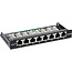 InLine® patchpaneel Cat.6A 8-voudig 0,5U voor bureau-/muurmontage, zwart,RAL9005