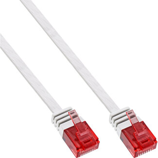 InLine InLine® Patchkabel plat, U/UTP, Cat.6, wit, 7m