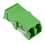 InLine® glasvezelkoppeling, duplex LC/LC, singlemode, groen, met sluiter