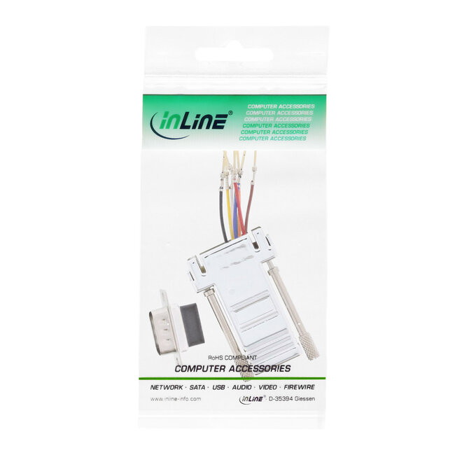 InLine® Adapter, 9-pin Sub D male naar RJ45 female, gemetalliseerd