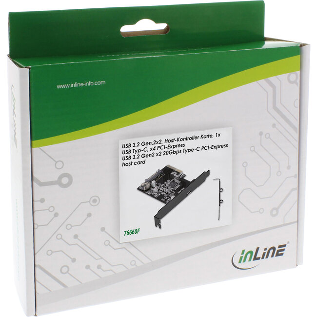 InLine® interfacekaart, PCIe x4, USB 3.2 Gen.2x2, 1x USB-C