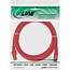 InLine® Patchkabel, S/FTP (PiMf), Cat.6, 250 MHz, PVC, koper, rood, 0,5m