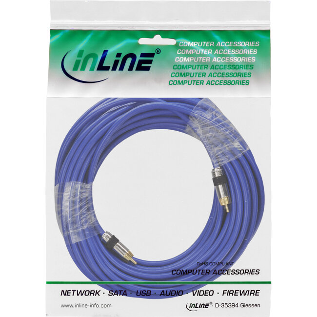 InLine® Cinch kabel AUDIO, PREMIUM, 1x Cinch male / male, 7m