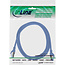 InLine® patchkabel, Cat.6A, S/FTP, TPE (LSZH), CCA, blauw, 0,3m