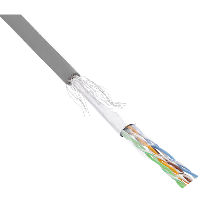 InLine® Patchkabel Cat.5e, grijs, SF/UTP, AWG26 CCA, PVC, 500m