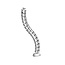 InLine® kabelgoot flexibel, verticaal voor tafels,0,80m,zilver