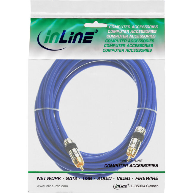 InLine® Cinch kabel AUDIO, PREMIUM, 1x Cinch male / male, 1m