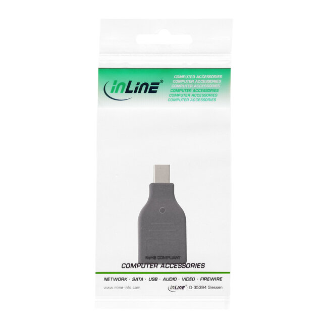 InLine® DisplayPort Adapter, mini DisplayPort male naar DisplayPort female, 4K