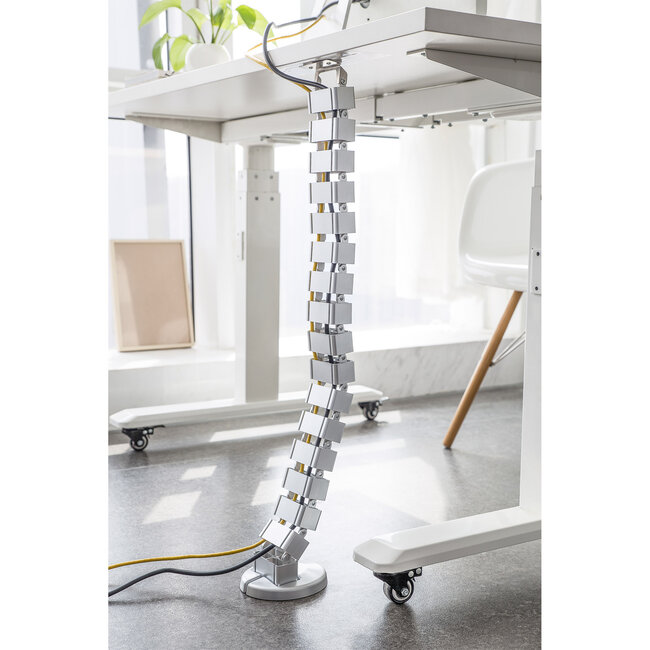 InLine® Flexibele kabelgoot voor in hoogte verstelbare tafels, grijs