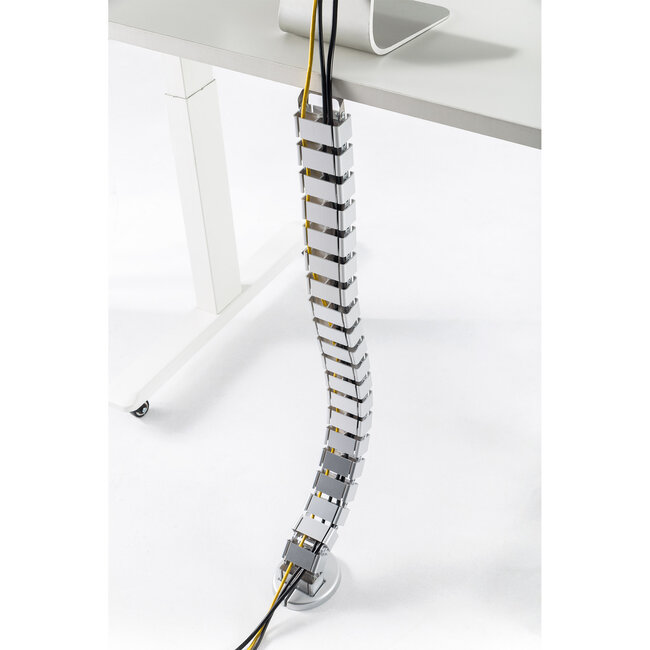 InLine® Flexibele kabelgoot voor in hoogte verstelbare tafels, grijs