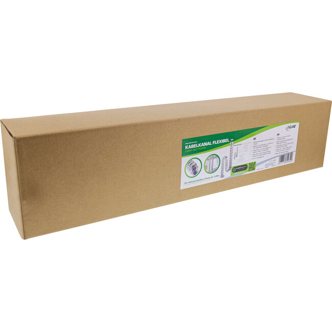 InLine® Flexibele kabelgoot voor in hoogte verstelbare tafels, grijs