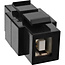 InLine® USB 2.0 snap-in inzetstuk, USB A stekker/ B stekker, zwarte behuizing
