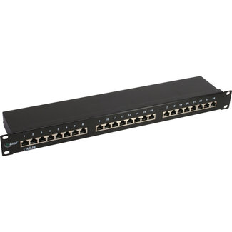 InLine InLine® Patchpaneel Cat.5e 24-voudig, 48,26cm (19"), 1U, zwart, RAL9005