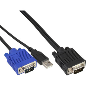 InLine InLine® KVM-kabelset, USB, voor 19" KVM-switch, lengte 1,8m