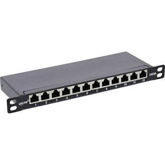 InLine InLine® patchpaneel Cat.6A 12-voudig 10" 0,5U zwart, RAL9005