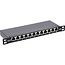 InLine® patchpaneel Cat.6A 12-voudig 10" 0,5U zwart, RAL9005