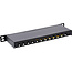InLine® patchpaneel Cat.6A 12-voudig 10" 0,5U zwart, RAL9005