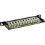 InLine® patchpaneel Cat.6A 12-voudig 10" 0,5U zwart, RAL9005